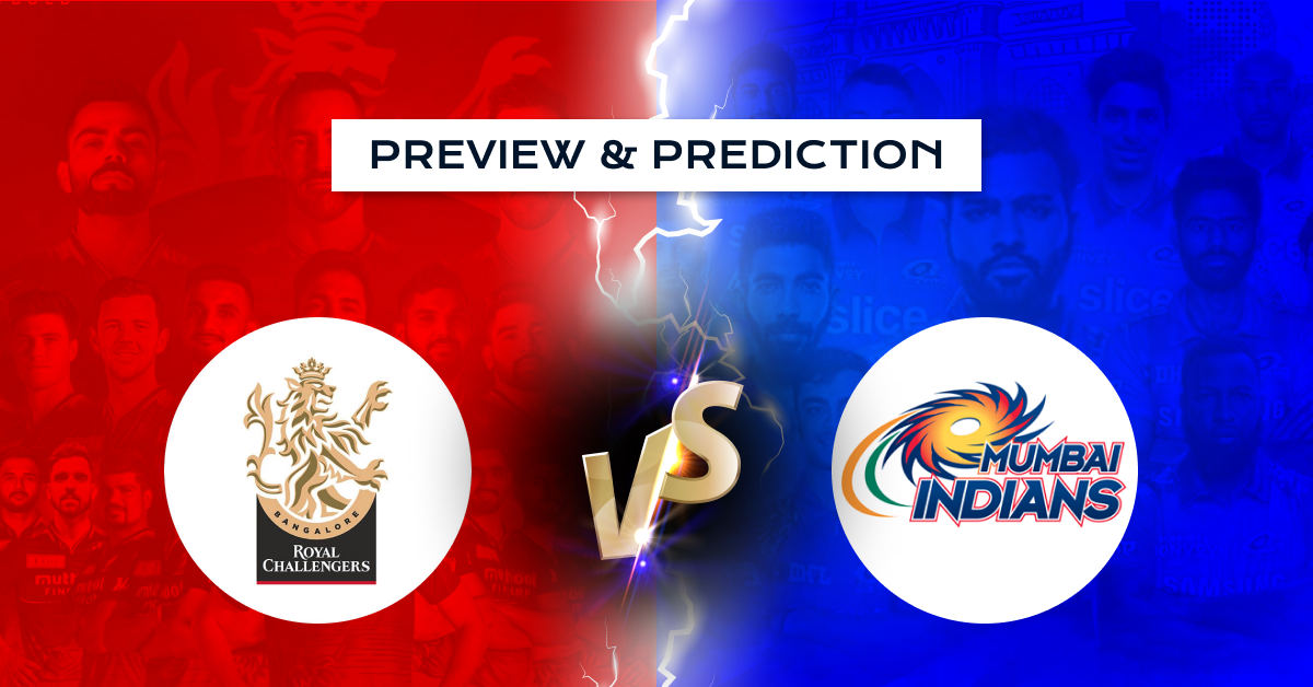 RCB vs MI | IPL 2023 Match 5 Preview & Prediction